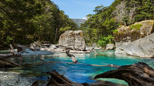 Beautiful turquoise creek on Routeburn Track, New Zealand Picture: iStock