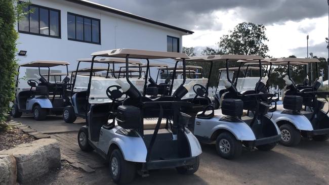 Some of the golf carts at Meadowbrook. Picture: Judith Kerr