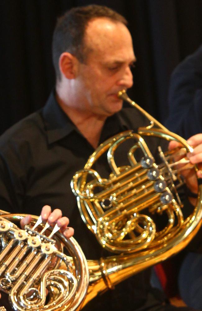 Mark Irwin performing as part of the Geelong Community Orchestra.