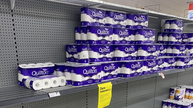 Toilet paper shelves are emptying again. Picture: Suppled.