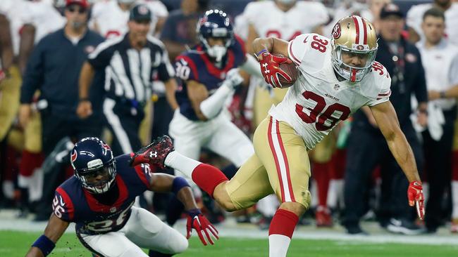 Jarryd Hayne’s 53-yard dash in his NFL debut got US media buzzing about the exciting Australian prospect.