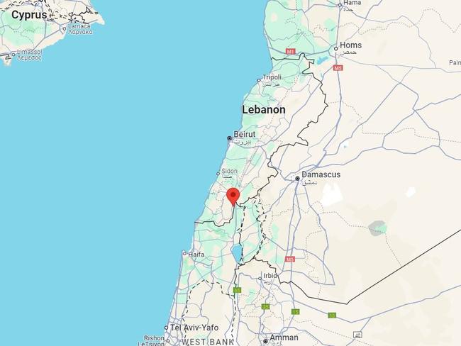 The location, towards southern Lebanon, where Hezbollah claims to have repelled an Israeli ground force.