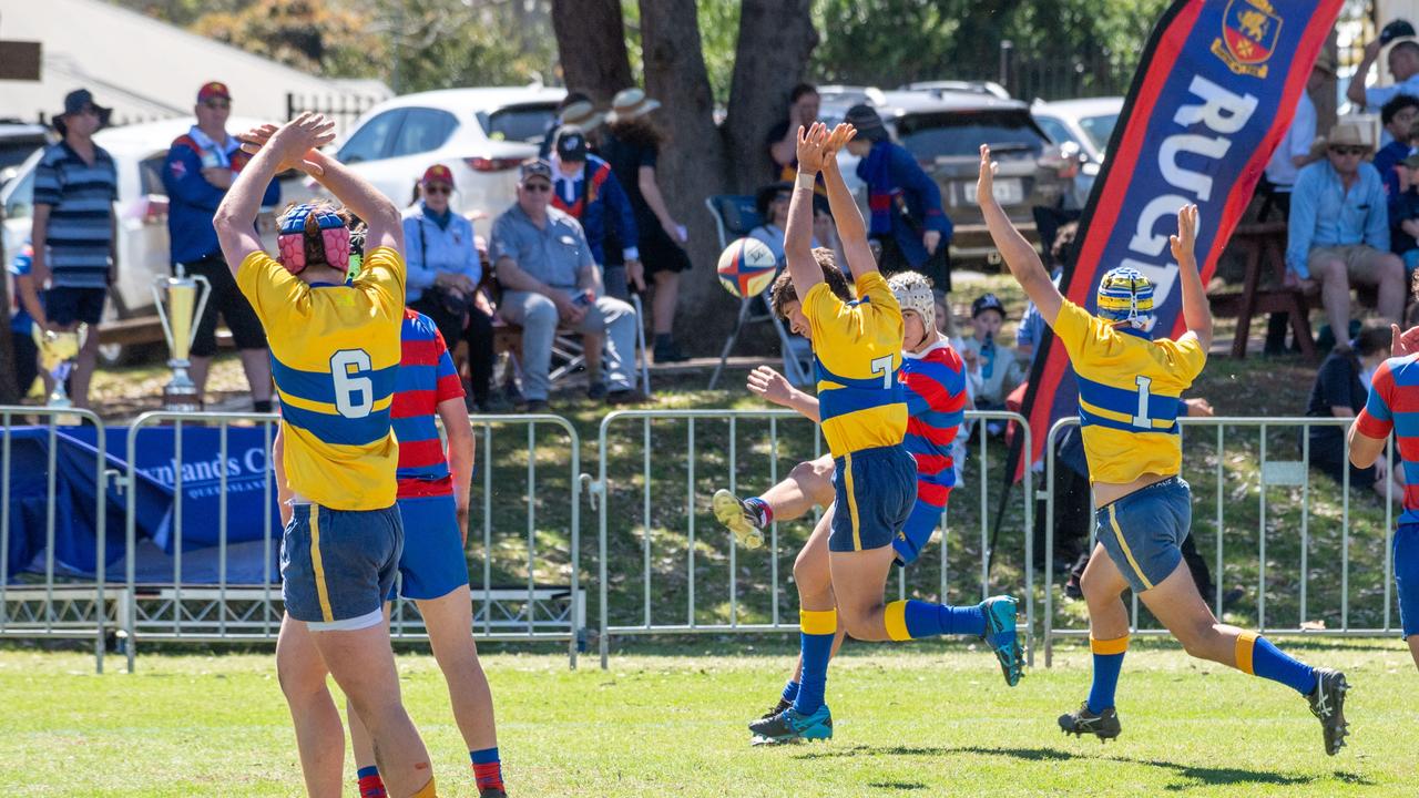 Downlands 15A vs TGS 15A. 2024 O'Callaghan Cup day at Downlands College. Photo by Nev Madsen