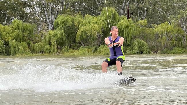 Channel 9 news presenter Will McDonald learnt to waterski on the River Murray.