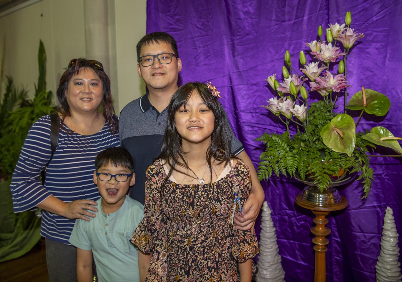 (from left) Tina, Ben, Zacharias and Zelfilia Wang