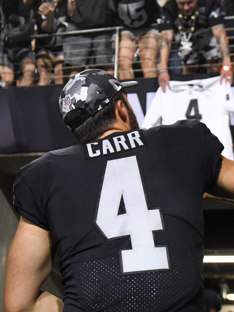 Derek Carr shows true colours with message to Las Vegas Raiders after  leaving - Mirror Online