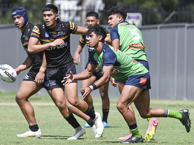 CANBERRA, AUSTRALIA, NewsWire Photos. MARCH 9, 2024: UNE Harold Matthews Cup - NSWRL Junior Reps Round Six Canberra Raiders vs Penrith Panthers at Raiders Belconnen in Canberra. Picture: NCA NewsWire / Martin Ollman