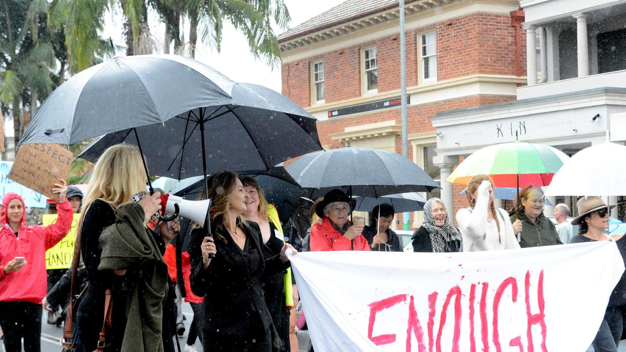 The March 4 Justice event in Mullumbimby on Monday, March 15, 2021. Picture: Liana Boss