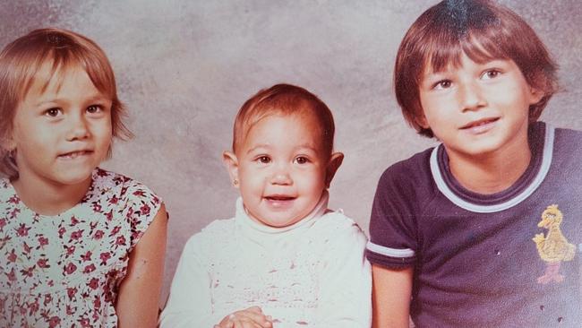 Warren Eaton (first from right) as a young boy with his siblings. Picture: Supplied