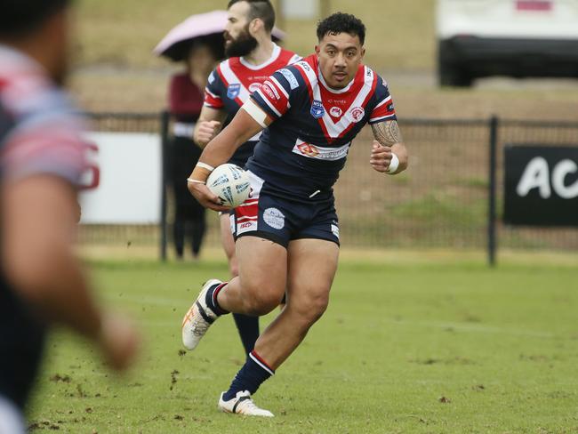 Logan Matapuku straightens Camden’s attack. Picture: Warren Gannon Photography