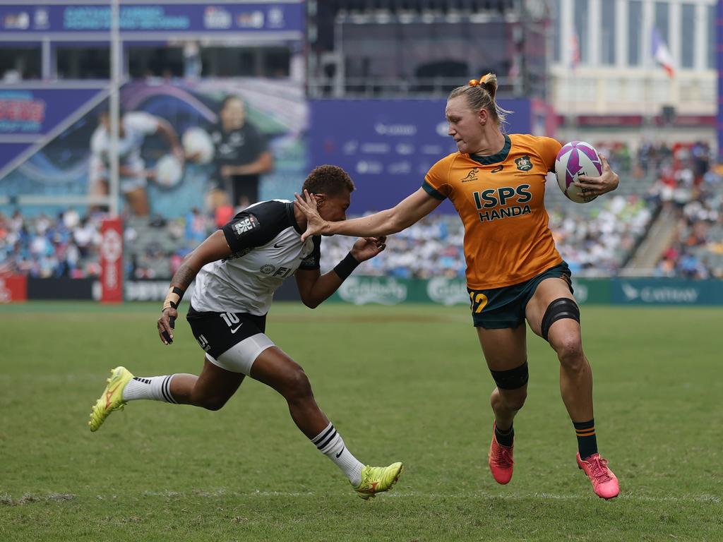 Maddison Levi on day one of the Cathay/ HSBC Hong Kong Sevens, Picture: World Rugby / Mike Lee