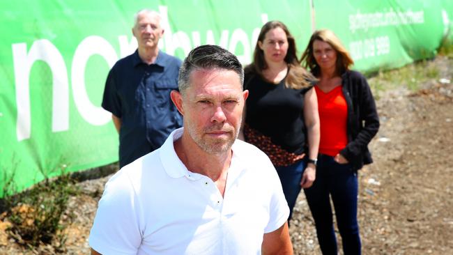 L-R Ron Buxton, Paul Cook, Kim McArtney and Andrea Cook from the Residents Matter Action group. Pic: AAP Image/Angelo Velardo