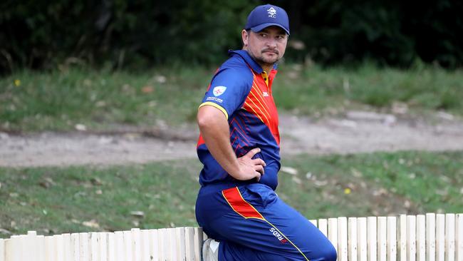 Former New South Wales player Peter Forrest of Mosman looks on during a match at Glenn McGrath Oval, November 20, 2021. (Photo by Jeremy Ng/News Corp Australia)