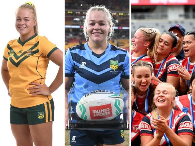 Ally Bullman is looking to lead the Roosters Indigenous Academy to a Tarsha Gale Cup premiership. Pictures: Supplied/NRL Imagery/NCA Newswire