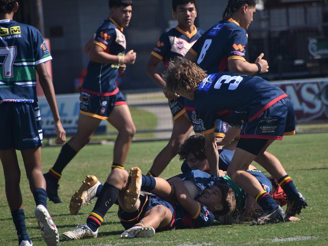 Rockhampton District Junior Rugby League CQ Club Challenge, under-15, Blackwater Crushers versus Brothers White, Browne Park, June 24, 2023.