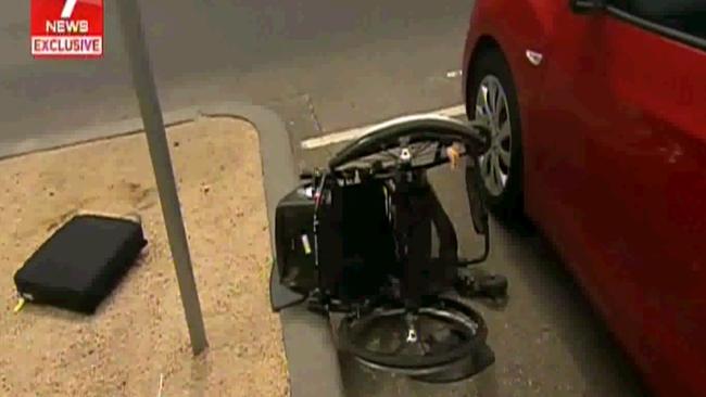 The man’s wheelchair. Picture: Channel 7