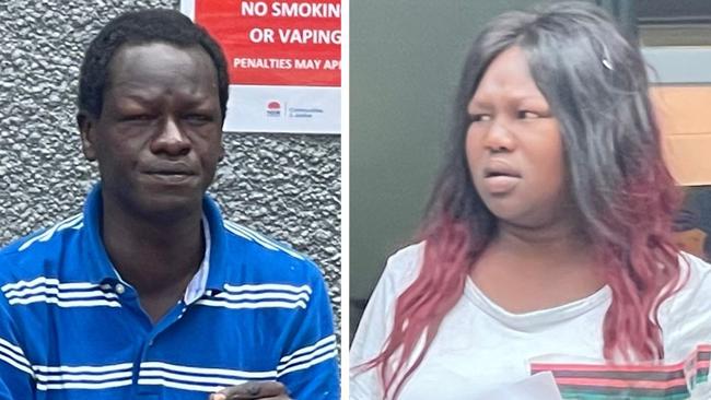 Magot Machol (left), 33, and Abuk Nagle, 28, were granted bail at Sutherland Local Court on Thursday. Picture: Ashleigh Tullis