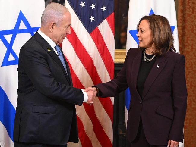 Kamala Harris said she had “serious concerns” over casualties in the Gaza conflict. Picture: AFP