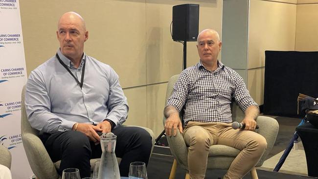 Colin Ford, General Manager, NORSTA Maritime Pty Ltd, and Kelsey Ormsby – FNQ Regional Director, Department of State Development, Infrastructure, Local Government and Planning at the Maritime / Marine &amp; Defence Industry Update luncheon.