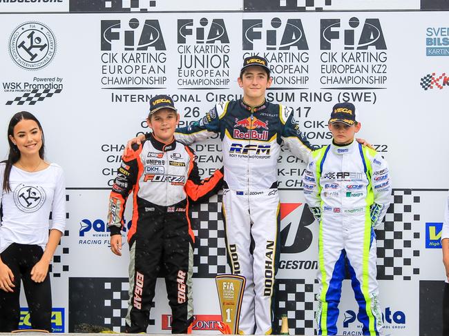 Jack Doohan’s (C) F1 debut has been a long time coming, starting on the go-karting circuit.