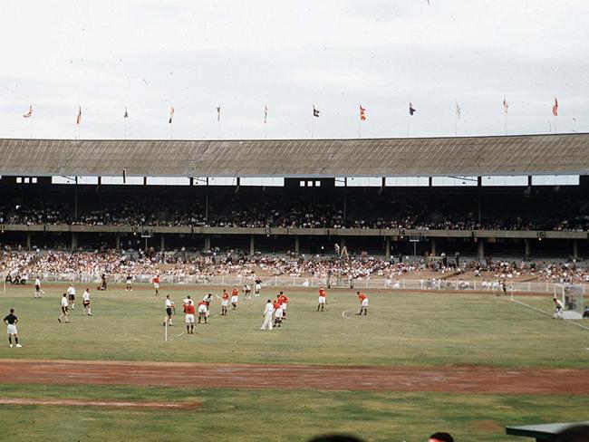 An Olympic hockey match at the MCG. Picture: Albert Fowler