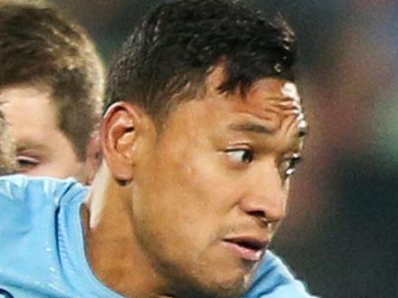 NEW PLYMOUTH, NEW ZEALAND - MAY 31: Israel Folau of the Waratahs makes a break during the round 16 Super Rugby match between the Chiefs and the Waratahs at Yarrow Stadium on May 31, 2014 in New Plymouth, New Zealand. (Photo by Hagen Hopkins/Getty Images)