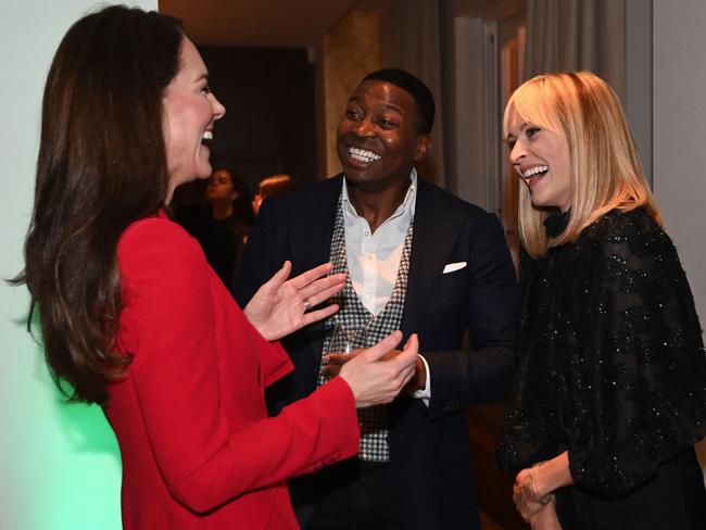 The Princess of Wales talks with Sol Lovemore and Fearne Cotton at BAFTA in central London. Picture: AFP