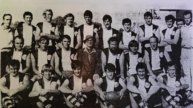 The inaugural Melanka Aussie rules footy team, started by Richard 'Dick' Kimber in 1970.