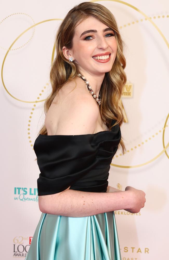 Neighbours star Georgie Stone attends the 62nd TV Week Logie Awards. Picture: Getty Images