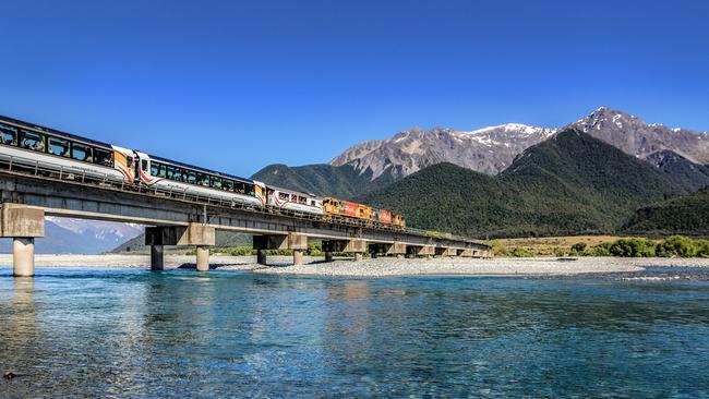 New Zealand’s TranzAlpine train.