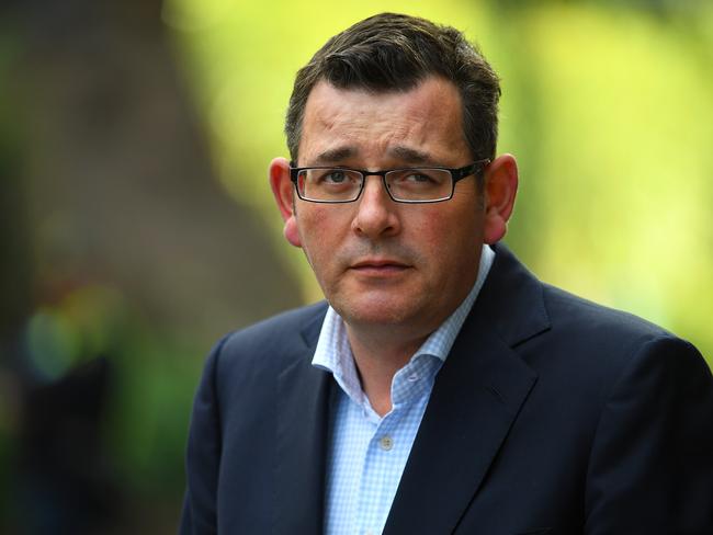 Victorian Premier Daniel Andrews addresses the media during a press conference in Melbourne, Friday, May 8, 2020. Andrews has announced changes to Victoria's coronavirus lockdown measures will revealed on Monday. (AAP Image/James Ross) NO ARCHIVING