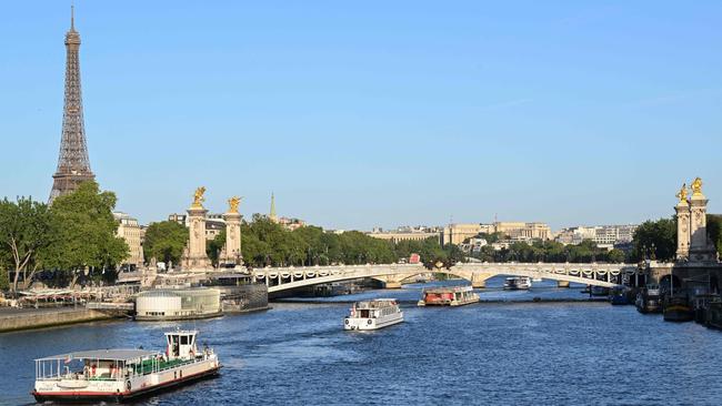 Paris’s Seine River will be the site for the opening ceremony of the Olympic Games. Picture: AFP