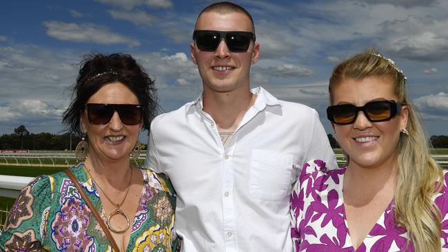 Ladbrokes Sale Cup. Racegoers are pictured attending Cup Day horse races at Sale Turf Club, Sunday 27th October 2024. Mel Dixon, Roydon, Olivia Lemon. Picture: Andrew Batsch