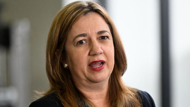 BRISBANE, AUSTRALIA - NewsWire Photos - FEBRUARY 15, 2022.Queensland Premier and Minister for the Olympics Annastacia Palaszczuk during the opening of a new $10 million gym and sports science lab at the Queensland Academy of Sport.Picture: NCA NewsWire / Dan Peled