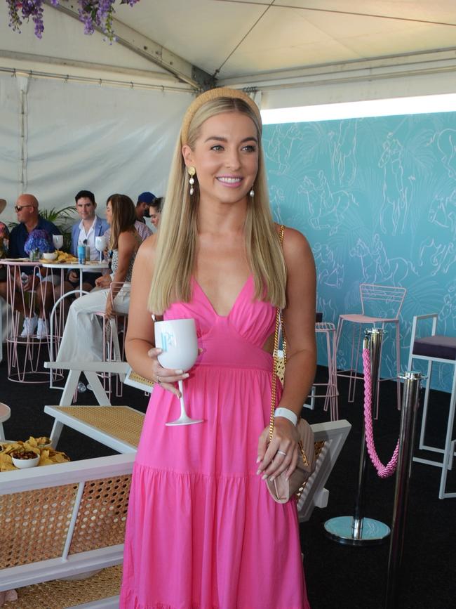 Simone Hughes at Pacific Fair Magic Millions Polo at Main Beach. Picture: Regina King