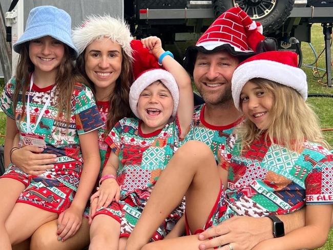 The Perry family — Zahli, Sarah, Jett, Matt and Harper — celebrated Christmas 2022 at the BIG 4 Sandstone Point: