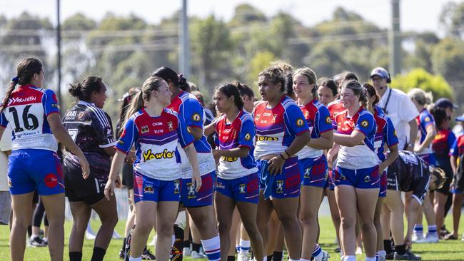 Women's Koori Knockout grand final, Redfern All Blacks vs Newcastle Yowies. Picture: Andrea Francolini