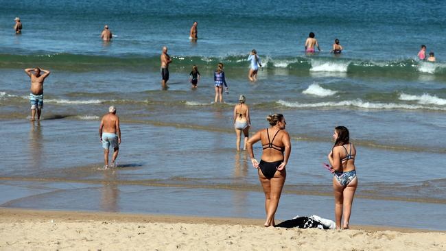 Cronulla was one of few beaches that remained open in April at the height of the pandemic. Picture: Jane Dempster/The Australian.