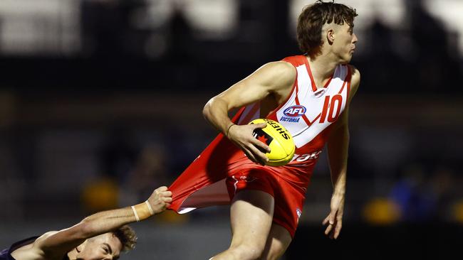 Jamieson Ballantyne had 18 disposals for the Young Guns. Picture: Getty Images