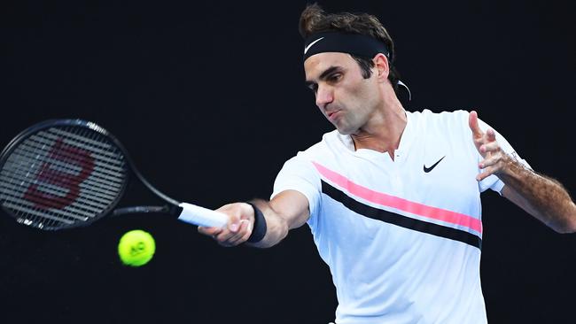Roger Federer is through to another Australian Open semi-final. (Photo by Quinn Rooney/Getty Images)
