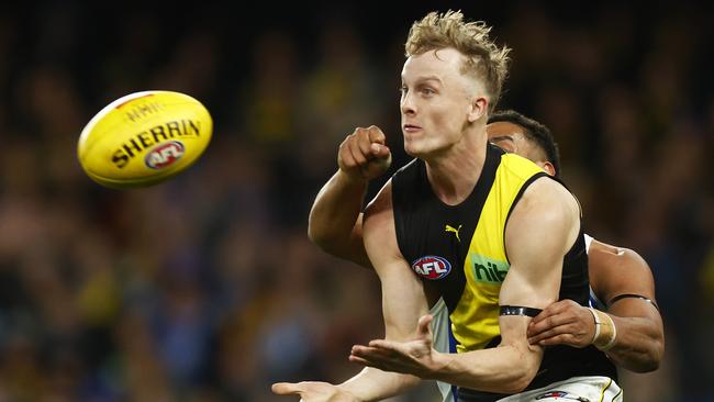 Noah Cumberland was impressive on a disappointing night for the Tigers. Picture: Daniel Pockett/Getty Images