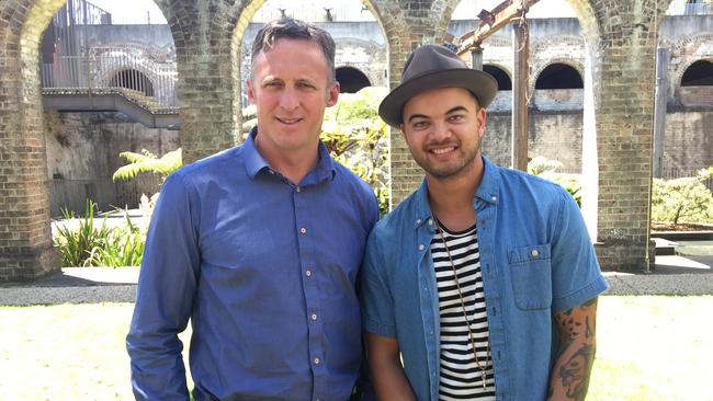 Titus Day and Guy Sebastian, before their bitter falling out.
