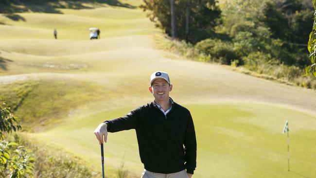 Golf pro James McDonald on the 6th hole at North Turramurra Golf Course. Pictures: Tim Pascoe