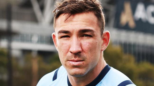 The Daily Telegraph. 8.7.2024 Reece Robson.  Westpac NSW Blues players, Westpac NSW Blues squad media day ahead of State of Origin Game 3. Picture: Rohan Kelly