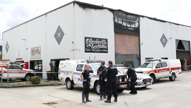 Mick Kosenko’s tattoo parlour was firebombed in the latest attack on a Rebels member.