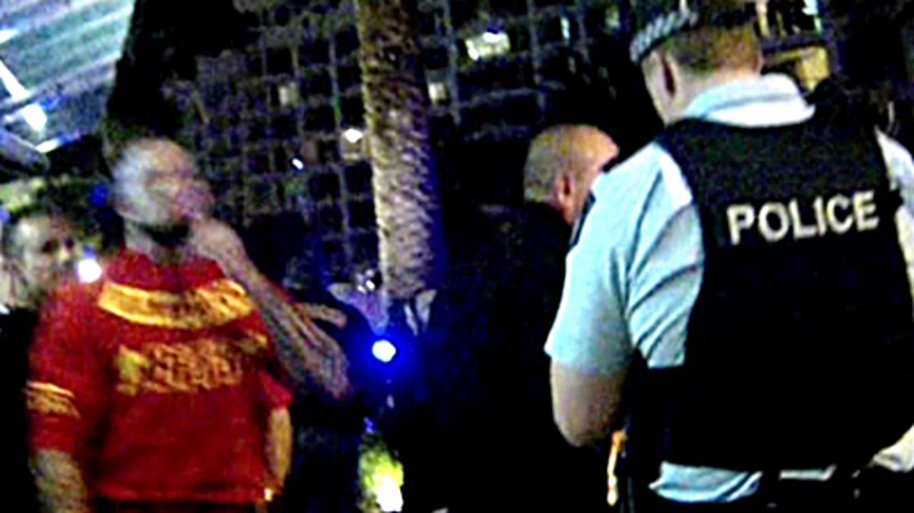 Police at the scene of the Broadbeach brawl of 2013. Picture: A Current Affair