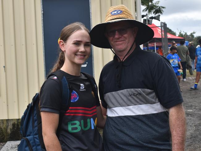 Ashlynn and Sean Self at the Queensland Country Rugby Championships in Rockhampton on June 29, 2024.