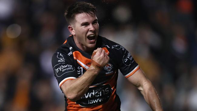 Jock Madden is weighing up his future at Wests Tigers. Picture: Jason McCawley/Getty Images