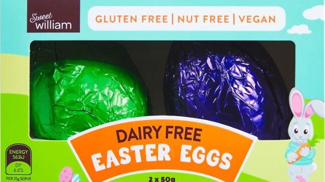 ALDI is selling a range of vegan friendly Easter eggs. Picture: Supplied