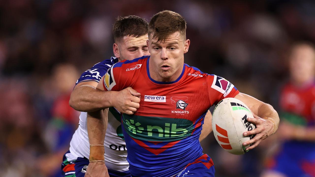 Knights skipper Jayden Brailey is set to miss his side’s opening game. Picture: Cameron Spencer/Getty Images.